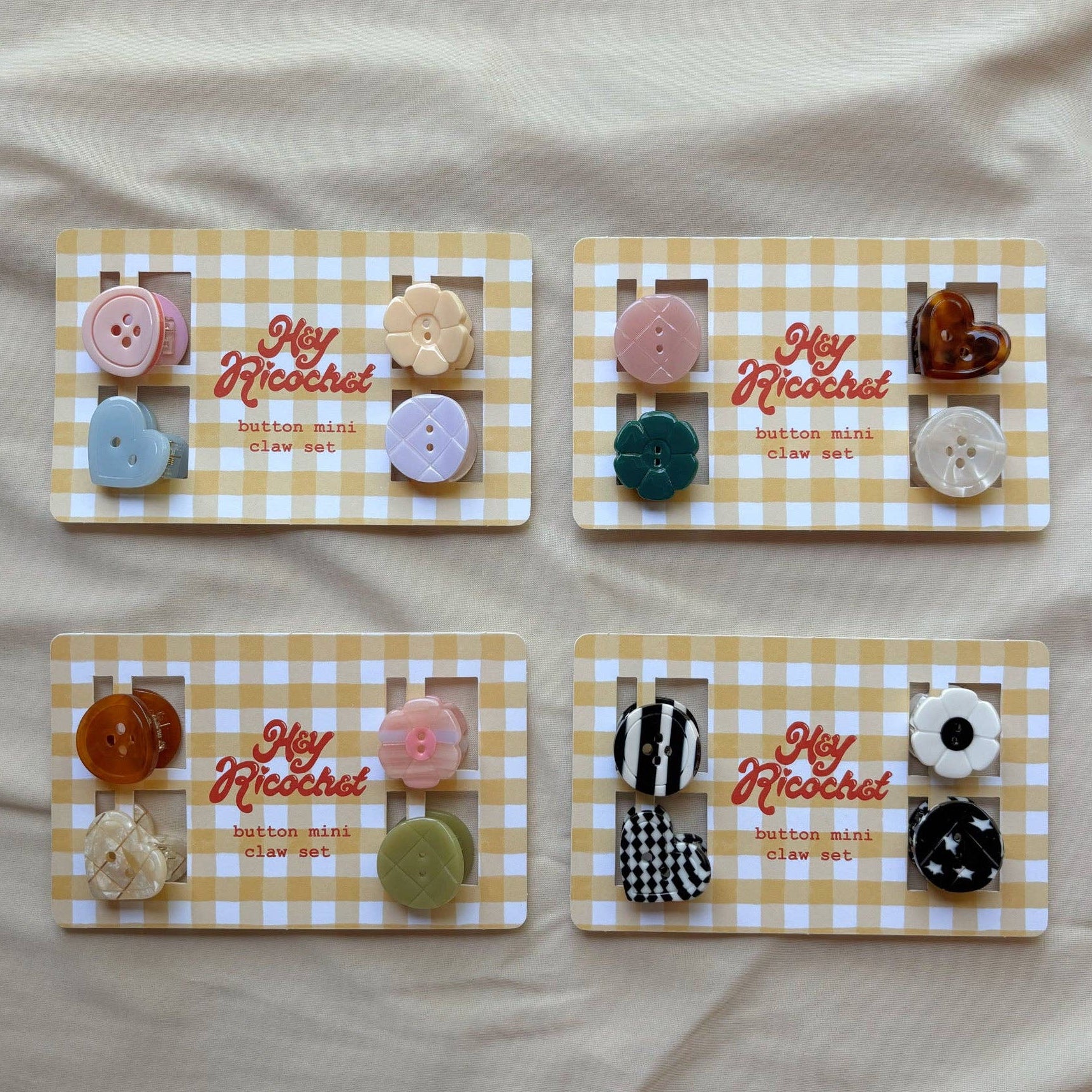 Mini Button Claw Clip Set - Folklore