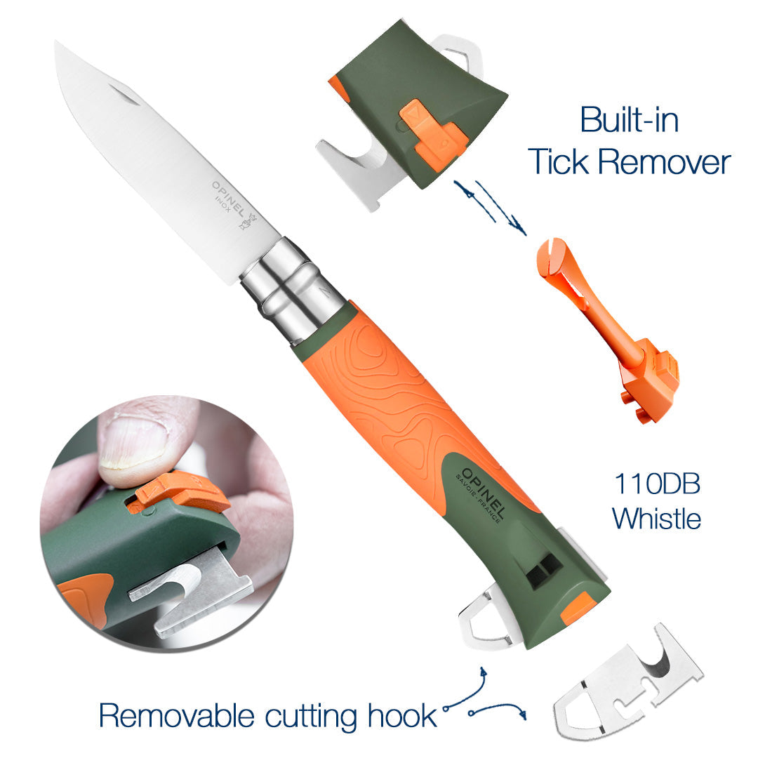 Opinel - No.12 Outdoor Explore Folding Knife With Tick Remover - Space Camp