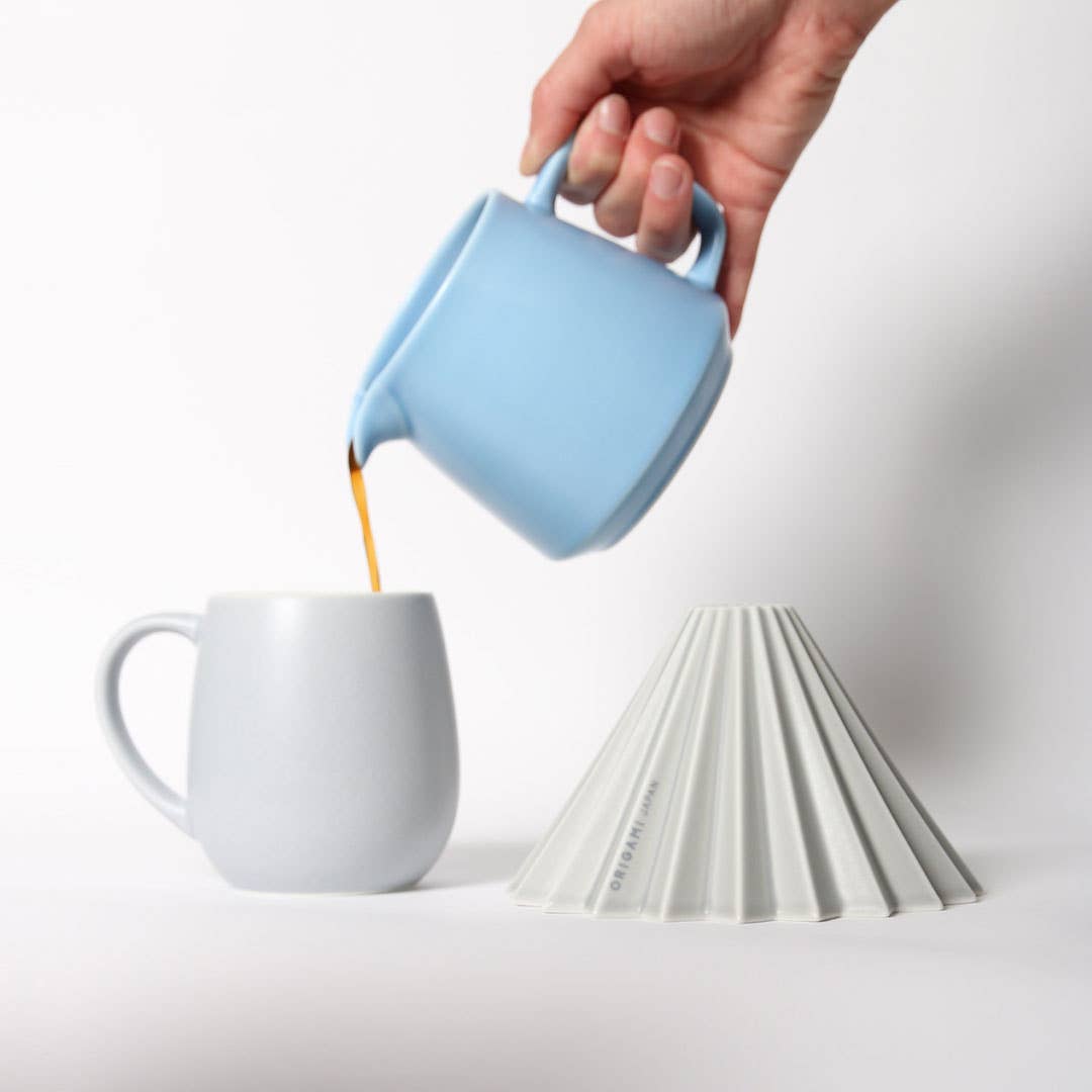 Origami - Ceramic Coffee Server - Matte Blue at Space Camp in Portland, Oregon