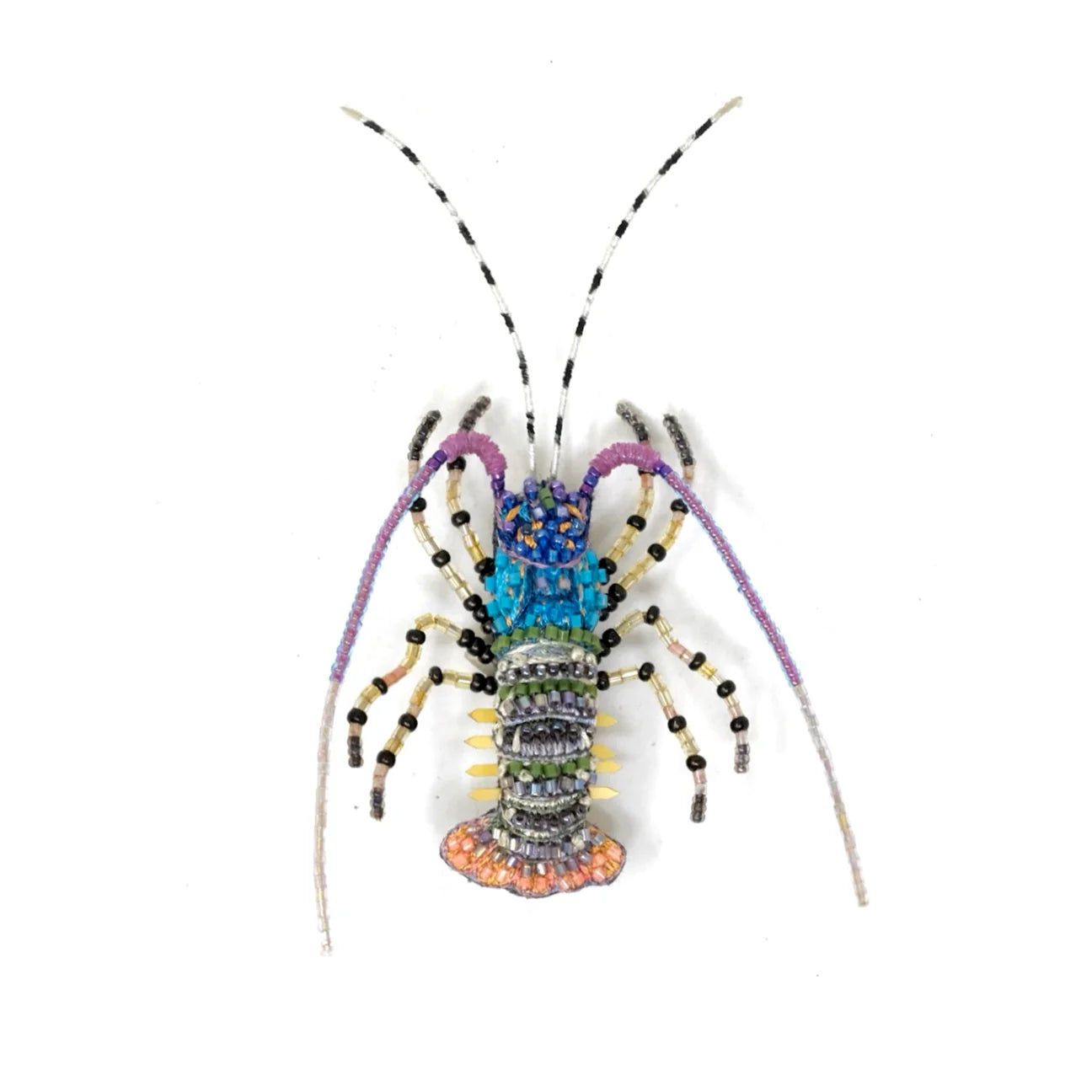 Ornate Painted Lobster Brooch