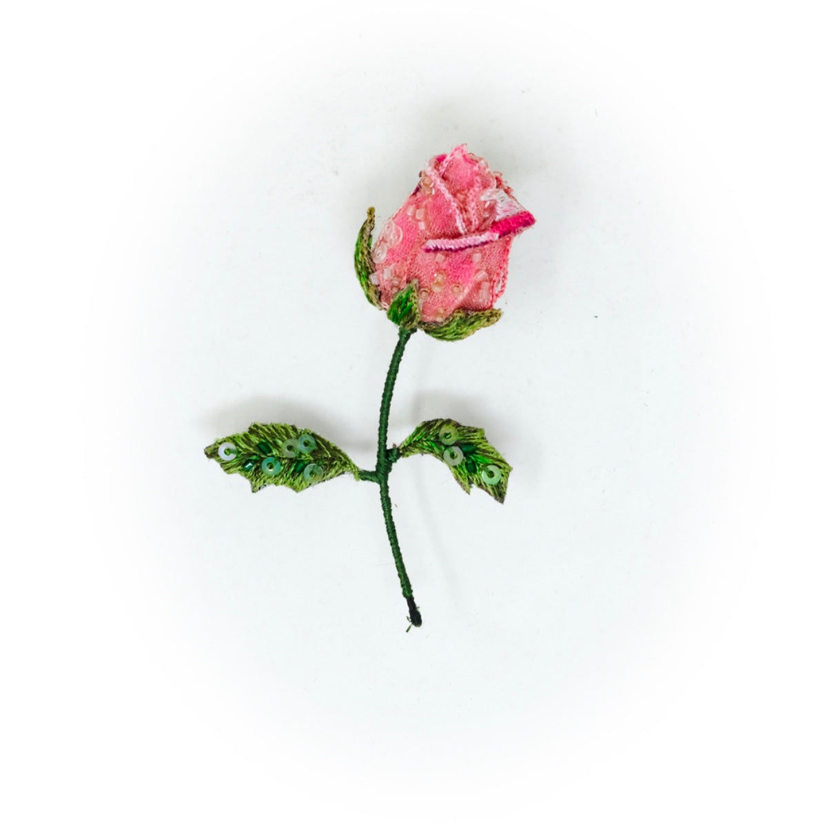 Pink Rosebud Brooch