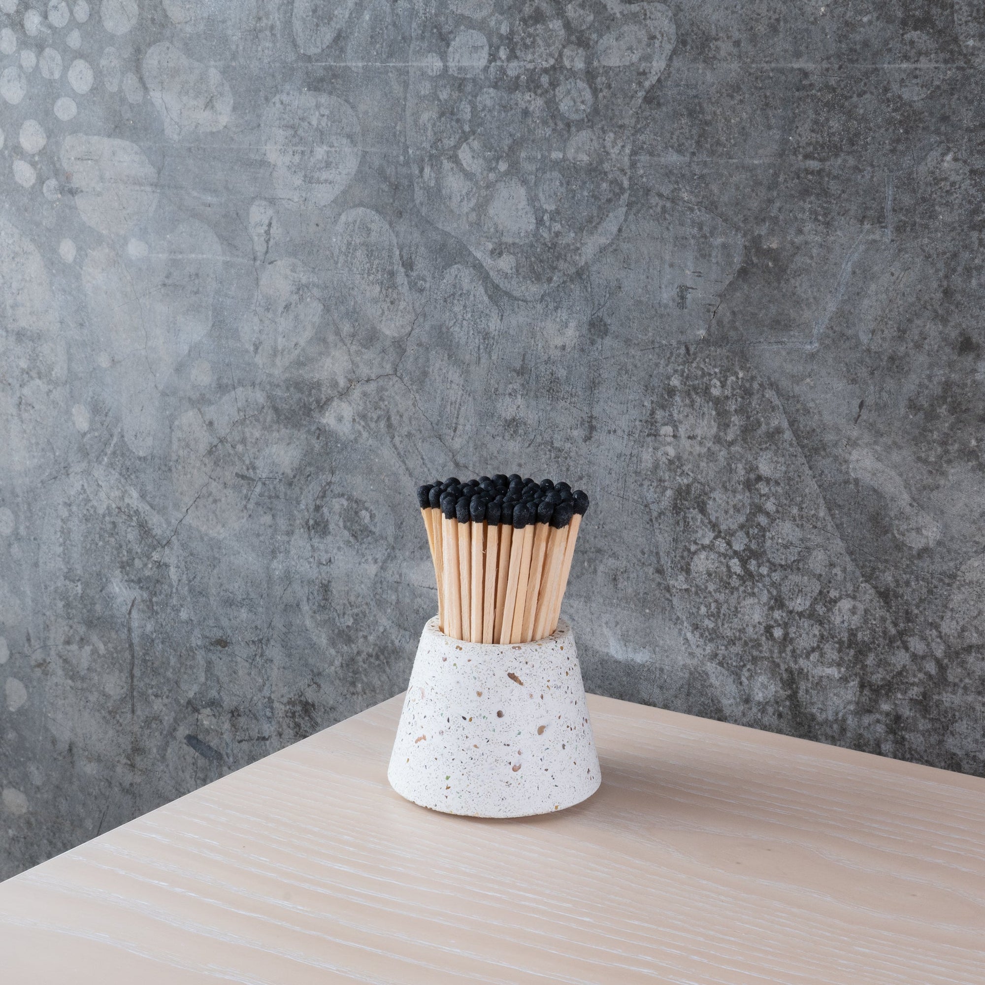 Terrazzo Match Holder - White