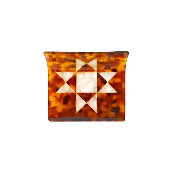 Quilt Claw Clip - Tortoise Shell