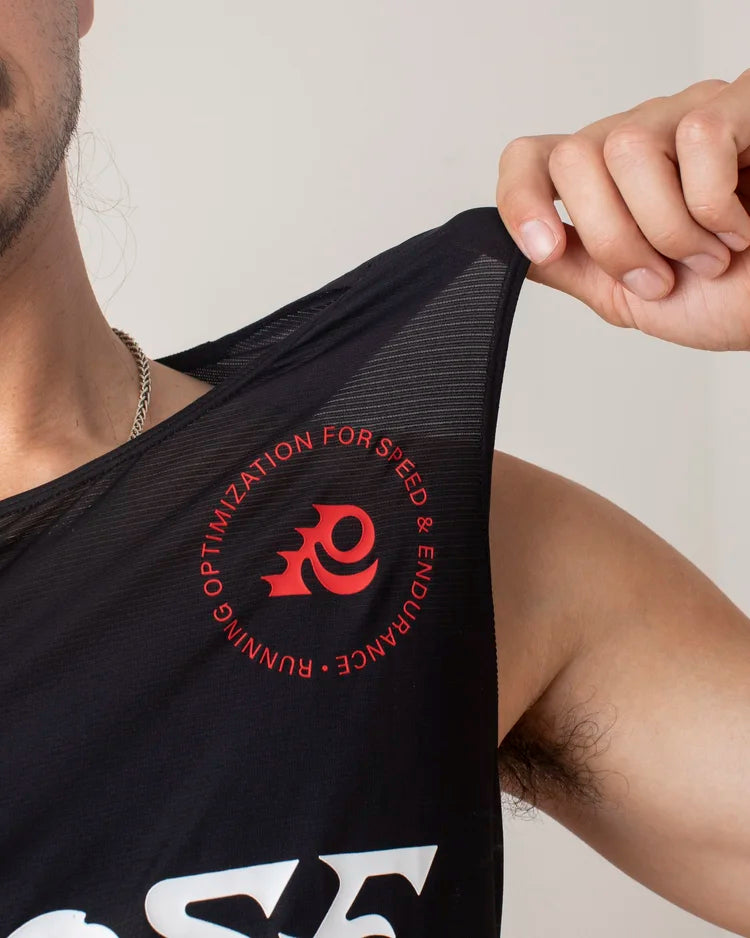Rose Endurance - Running Singlet - Black