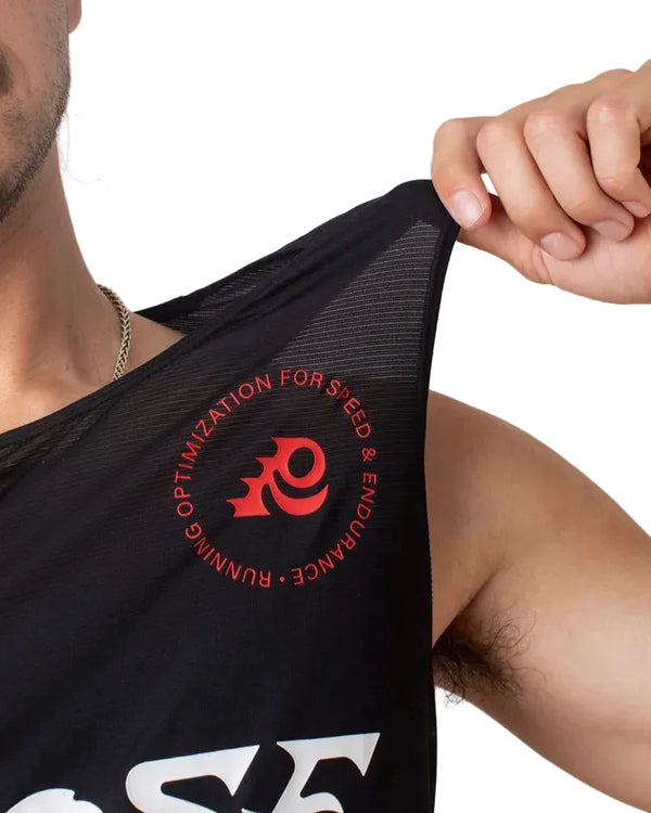 Rose Endurance - Running Singlet - Black