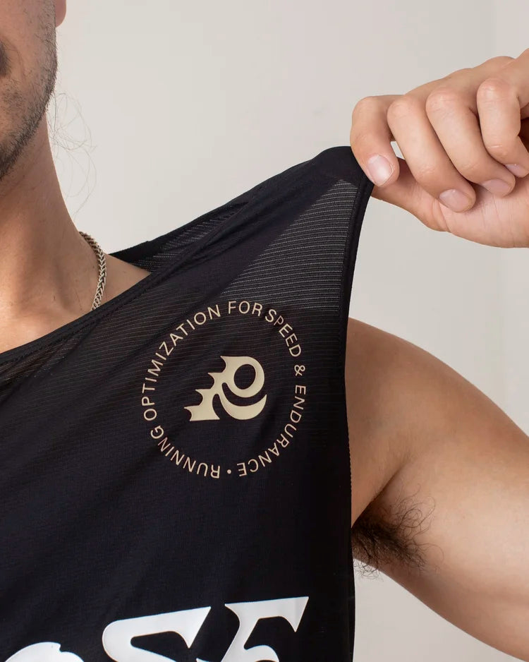 Rose Endurance - Ignition Running Singlet - Black