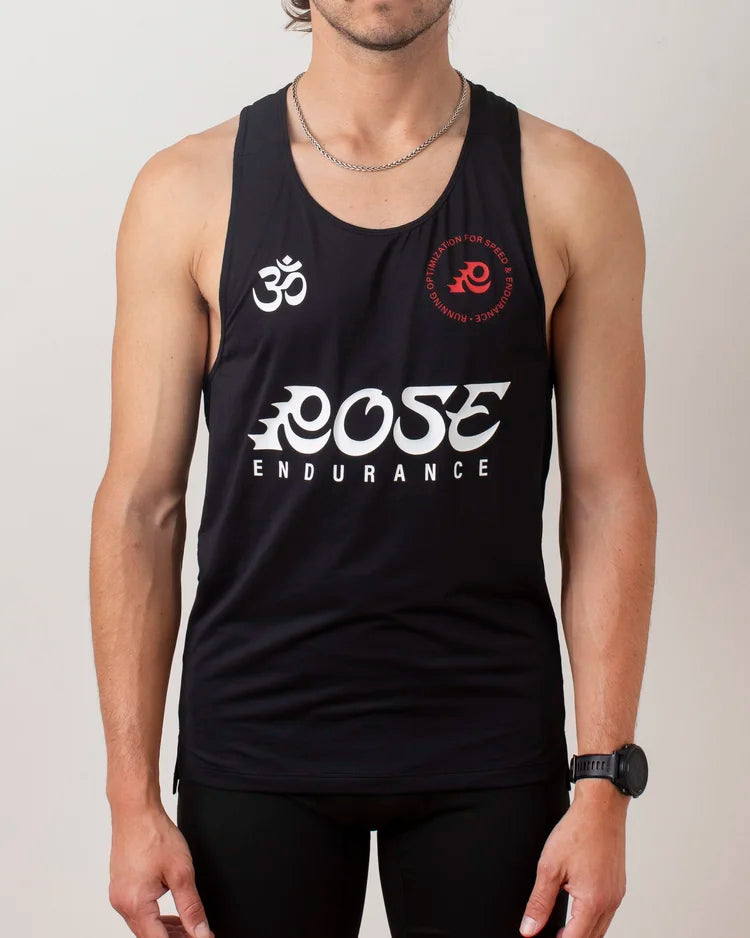 Rose Endurance - Running Singlet - Black