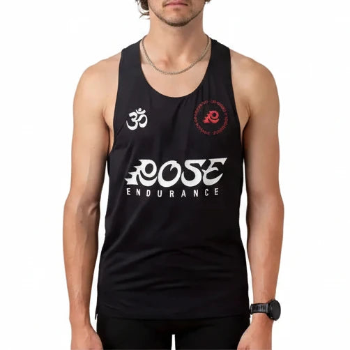 Rose Endurance - Running Singlet - Black