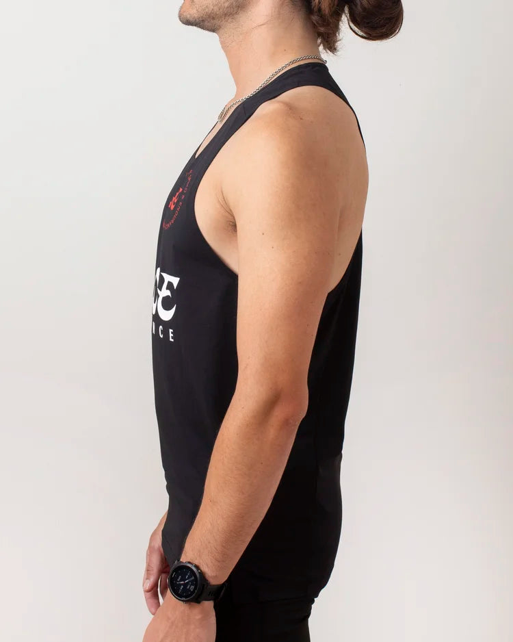 Rose Endurance - Running Singlet - Black