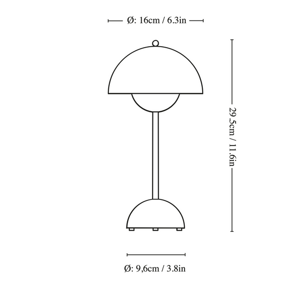 &Tradition - Flowerpot VP9 Portable Lamp - Mustard - Space Camp