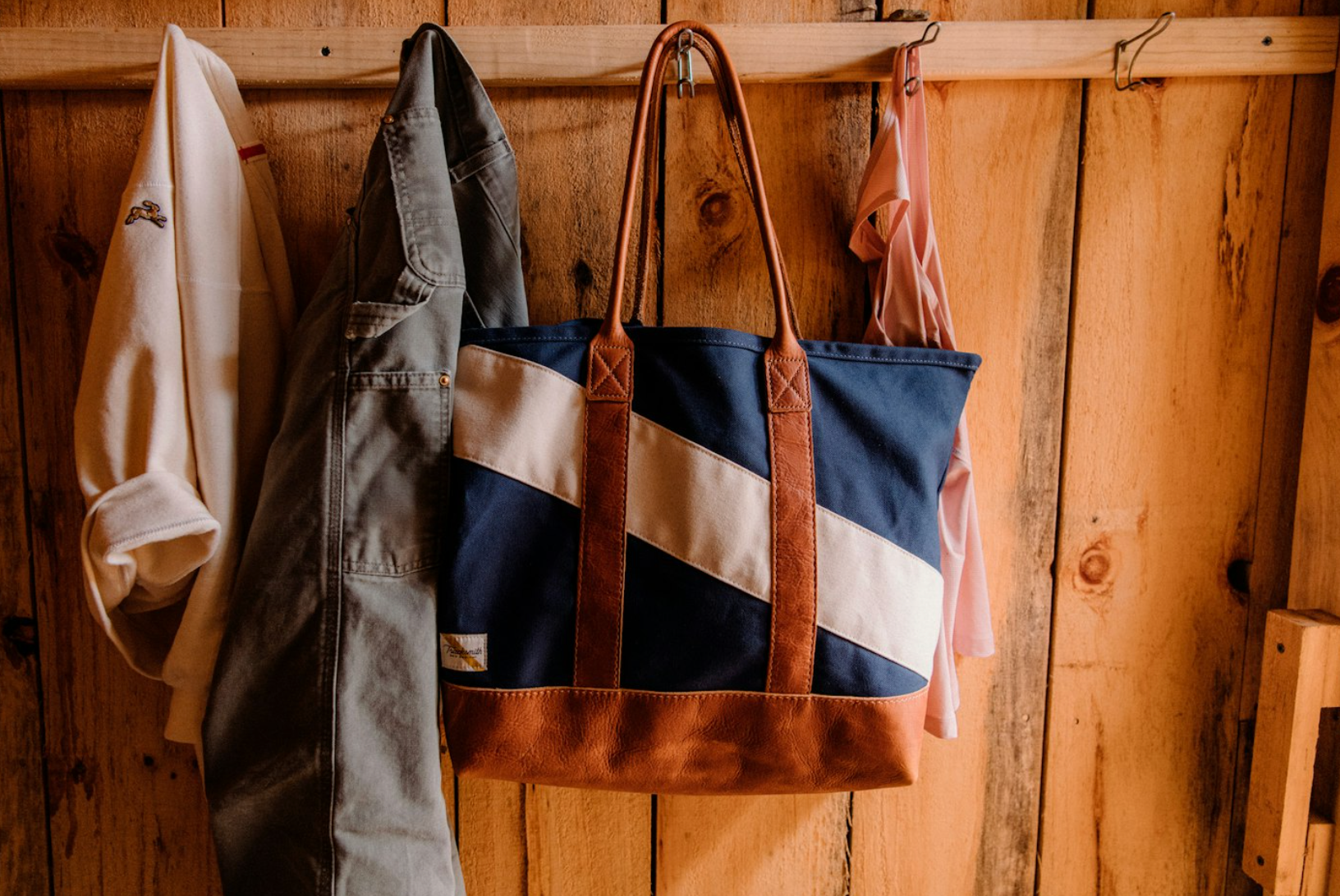 Tracksmith - Tracksmith x Forestbound Tote - Navy/Ivory