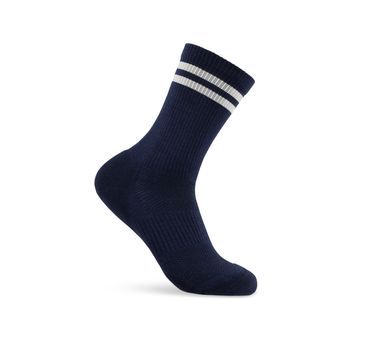 Tracksmith - Merino Tube Socks - Navy/Ivory