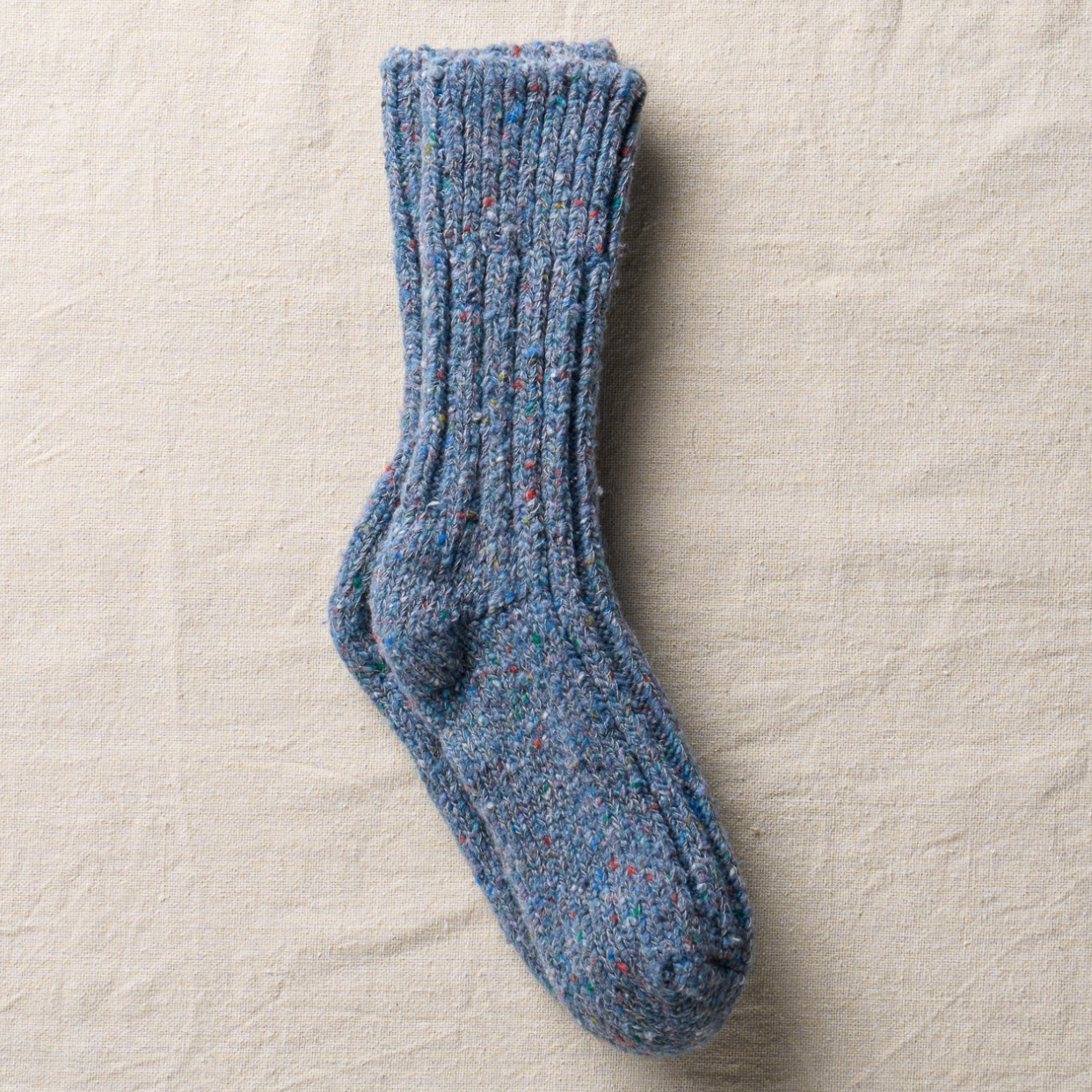 Yahae - Sui - Recycled Wool Low Gauge Socks - Light Blue