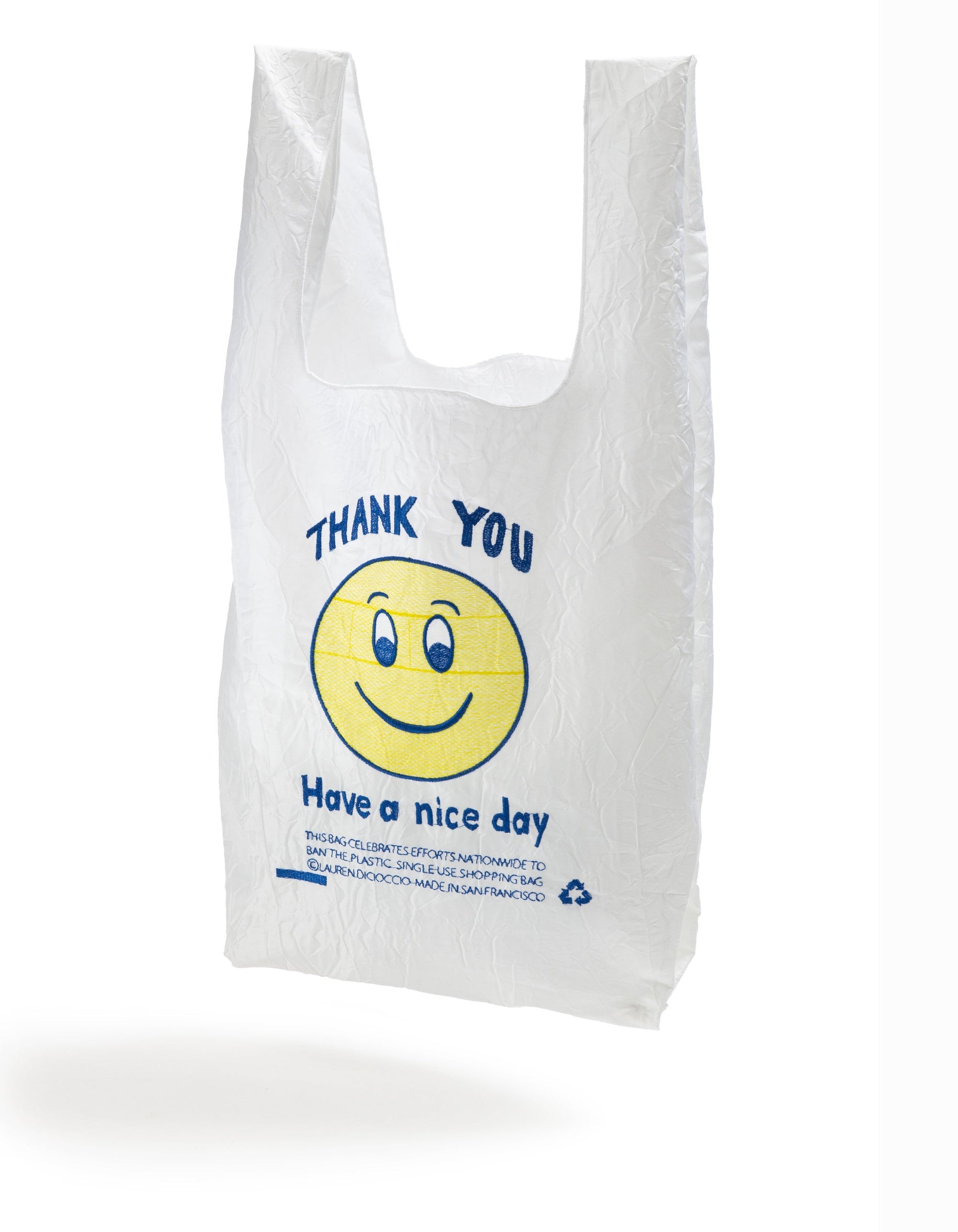 Thank You Tote - Smile - Blue/White - Space Camp