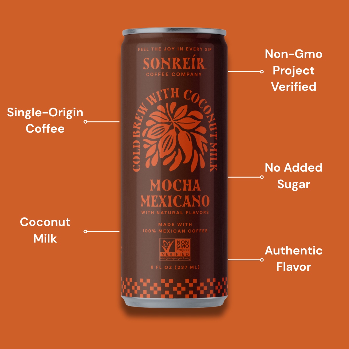 Sonreír Coffee Company - Coconut Milk Cold Brew Latte - Mocha Mexicano - Space Camp
