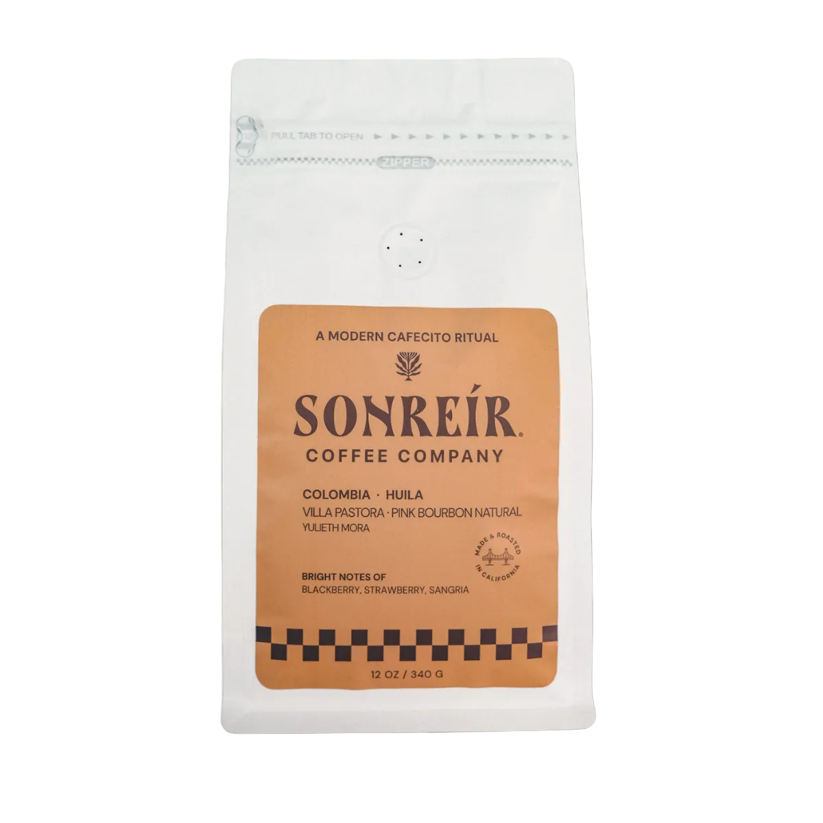 Sonreír Coffee Company - Villa Pastora: Whole Bean Coffee - Colombia - Pink Burbon Natural - Space Camp