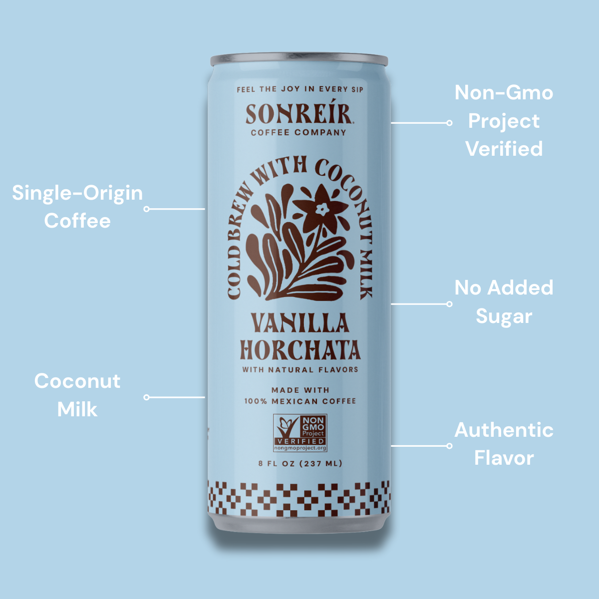 Sonreír Coffee Company - Coconut Milk Cold Brew Latte - Vanilla Horchata - Space Camp