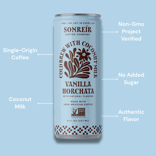 Sonreír Coffee Company - Coconut Milk Cold Brew Latte - Vanilla Horchata - Space Camp