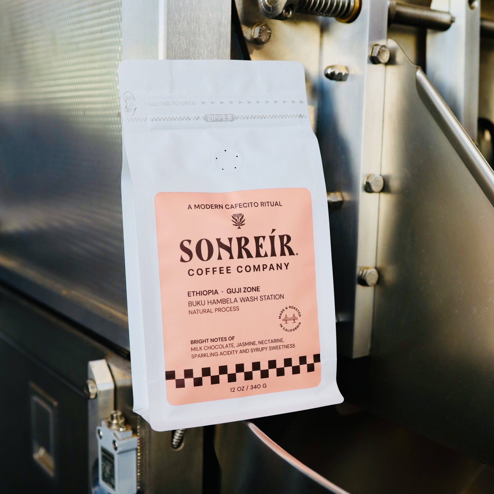 Sonreir Coffee Company  Natural: Whole Bean Coffee - Ethiopia - Guki Buku Hambela Wash Station- Space 