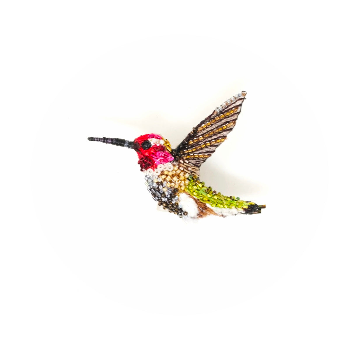 Sparkling Hummingbird Brooch
