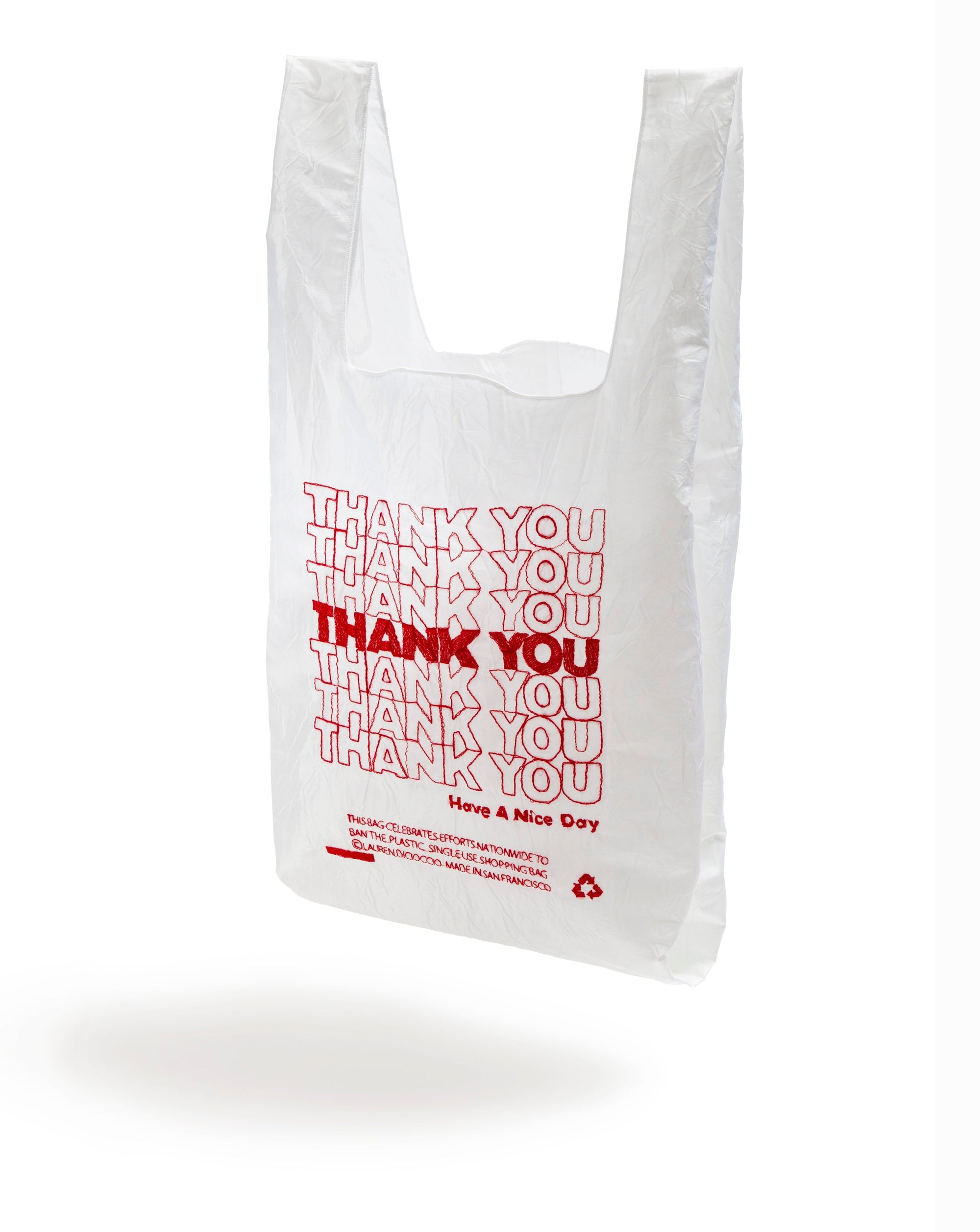Thank You Tote - Thank you Thank you - Red/White - Space Camp