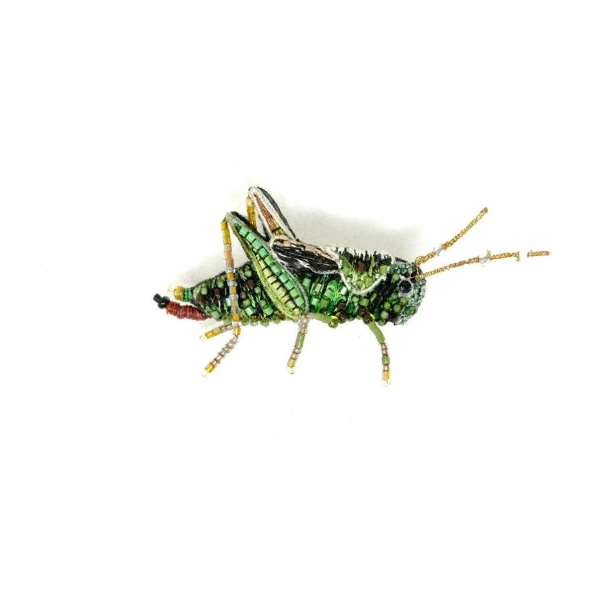 Two Striped Grasshopper Brooch
