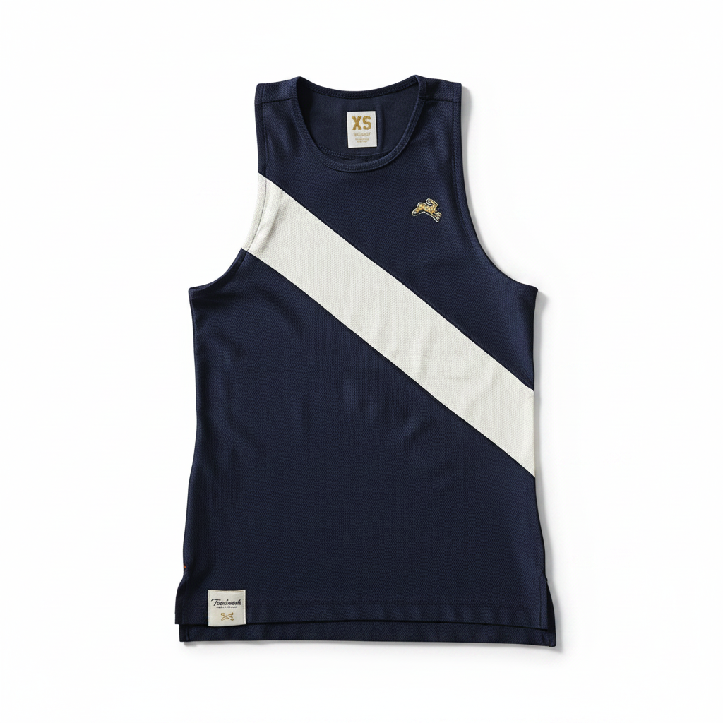 Tracksmith - (women's) Van Cortlandt Singlet - Navy/Ivory