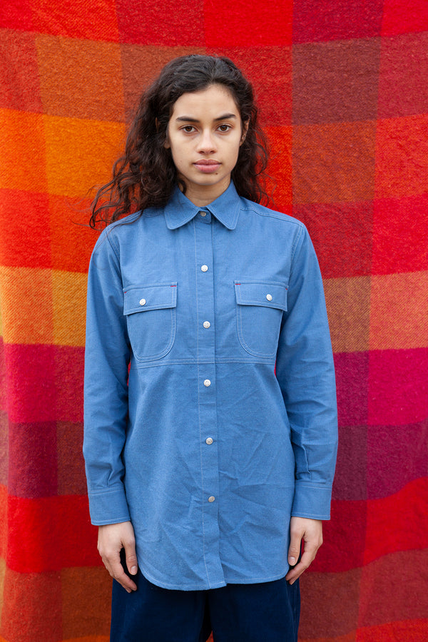 W'menswear - Crew Shirt - Blue - Space Camp