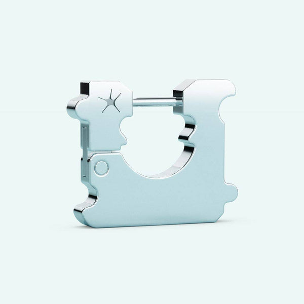 Studiocult - Single Mini Bread Tag Earring - Silver
