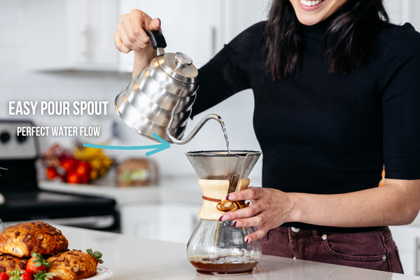 Barista Warrior - Pour Over Kettle: Silver / 1.2 Liter