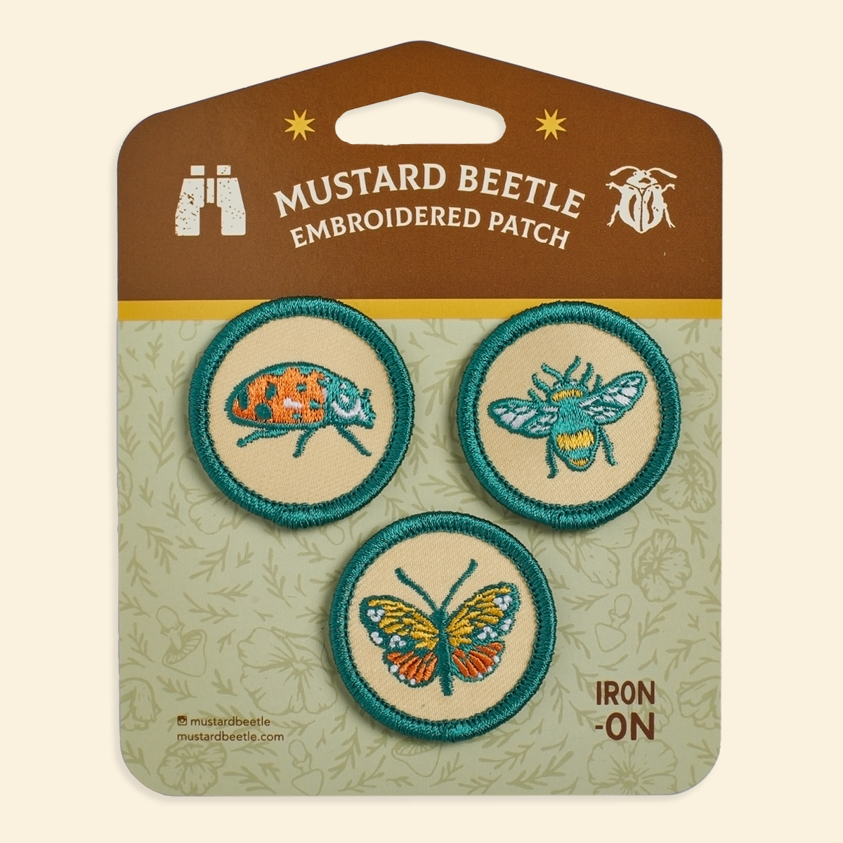 Mustard Beetle - Insect Badges Iron on Patch