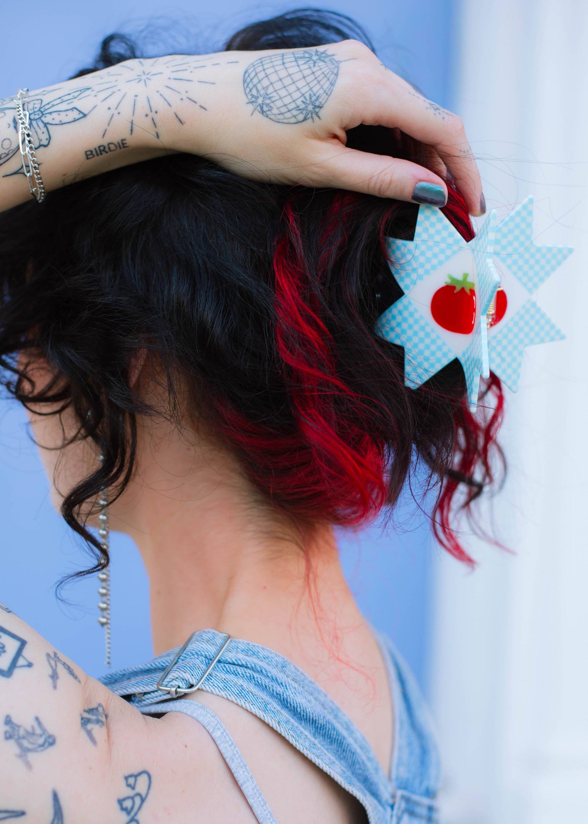 CHUNKS Hair Claw Clip - Tomato Quilt
