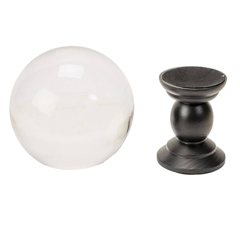 Crystal Ball on Stand - Clear