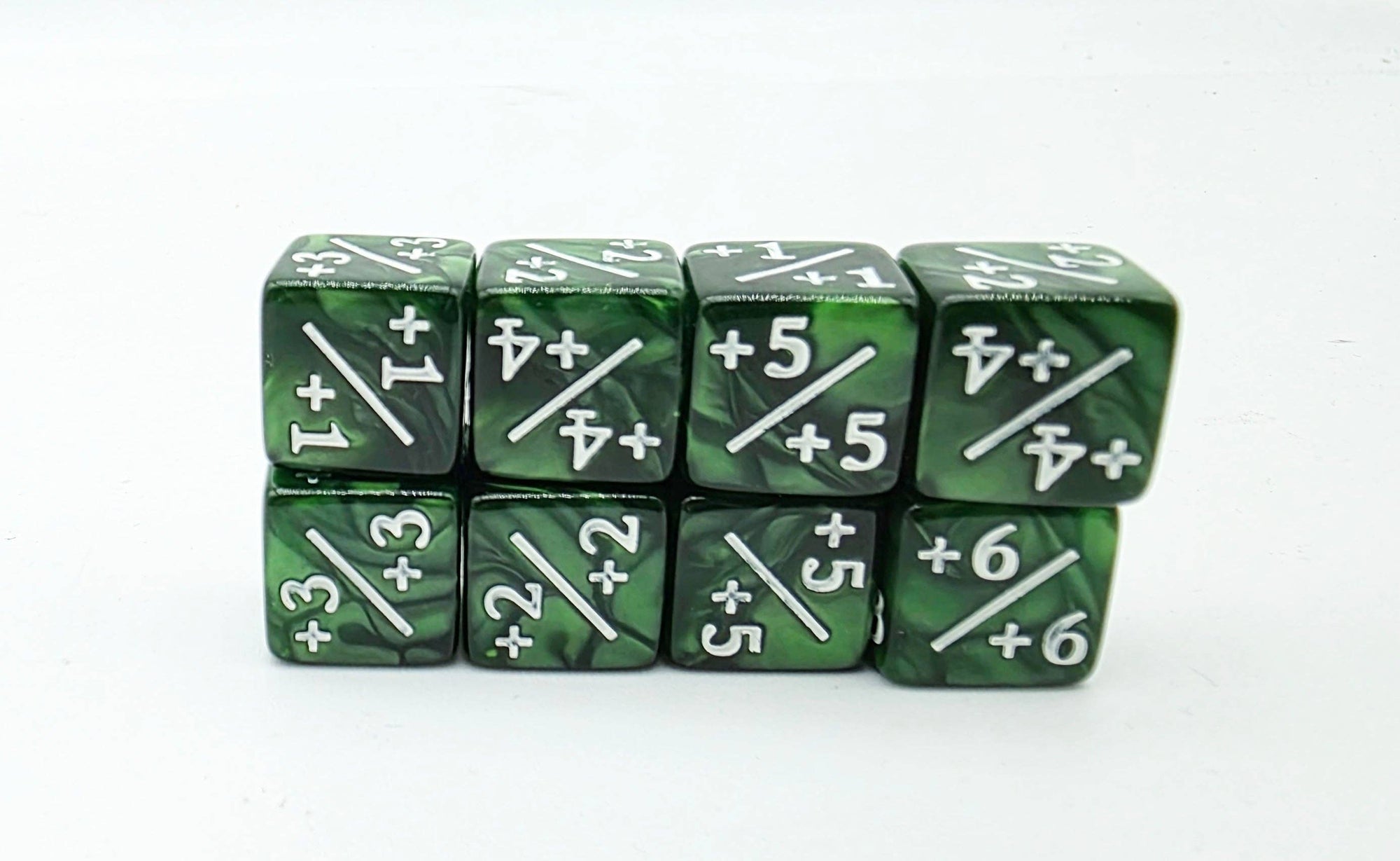 +1/+1 Pearl Green Counters for Magic - Set of 8