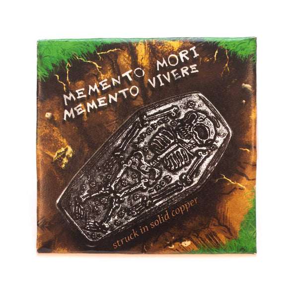 Shire Post Mint - Coffin Memento Mori Memento Vivere in Blackened Copper