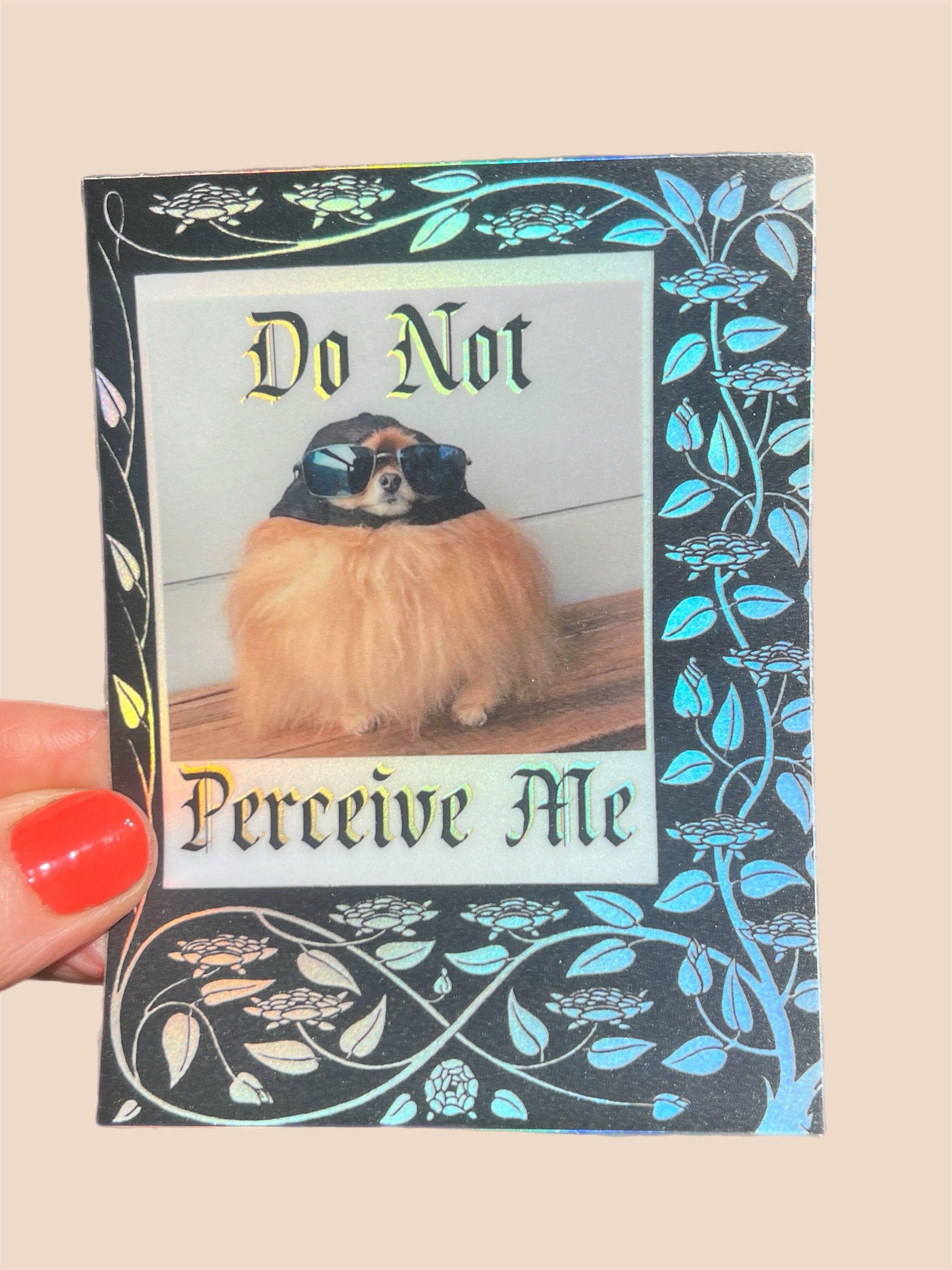 Do Not Perceive Me - Holographic Sticker