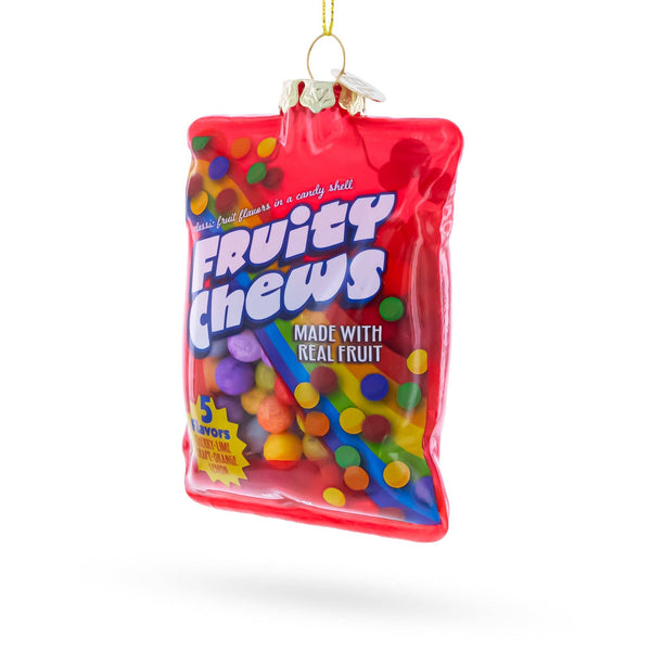 Fruity Chews Candy Bag - Glass Ornament