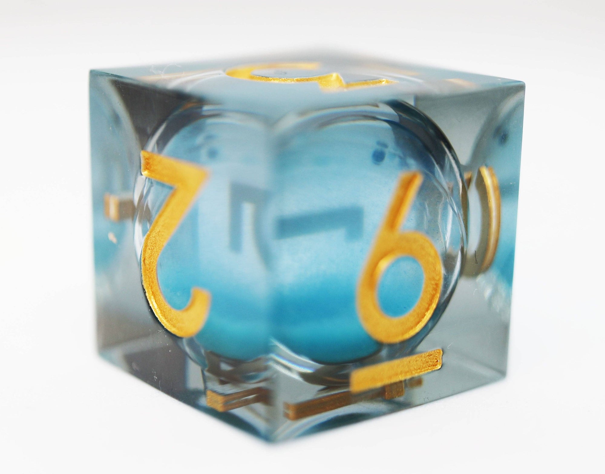 Sharp Edge - Glow in the Dark - Liquid Core - Dice Set - Blue Specter