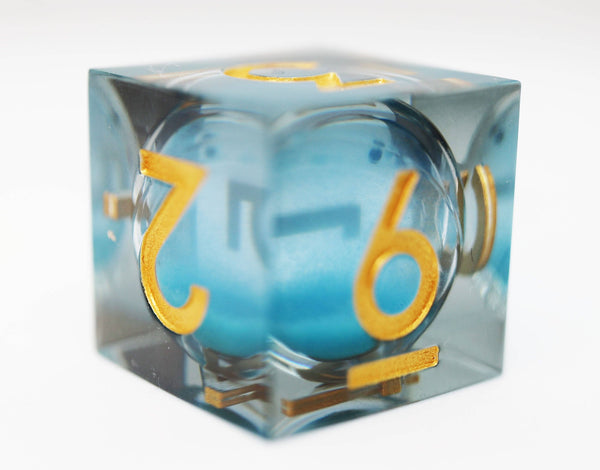 Sharp Edge - Glow in the Dark - Liquid Core - Dice Set - Blue Specter