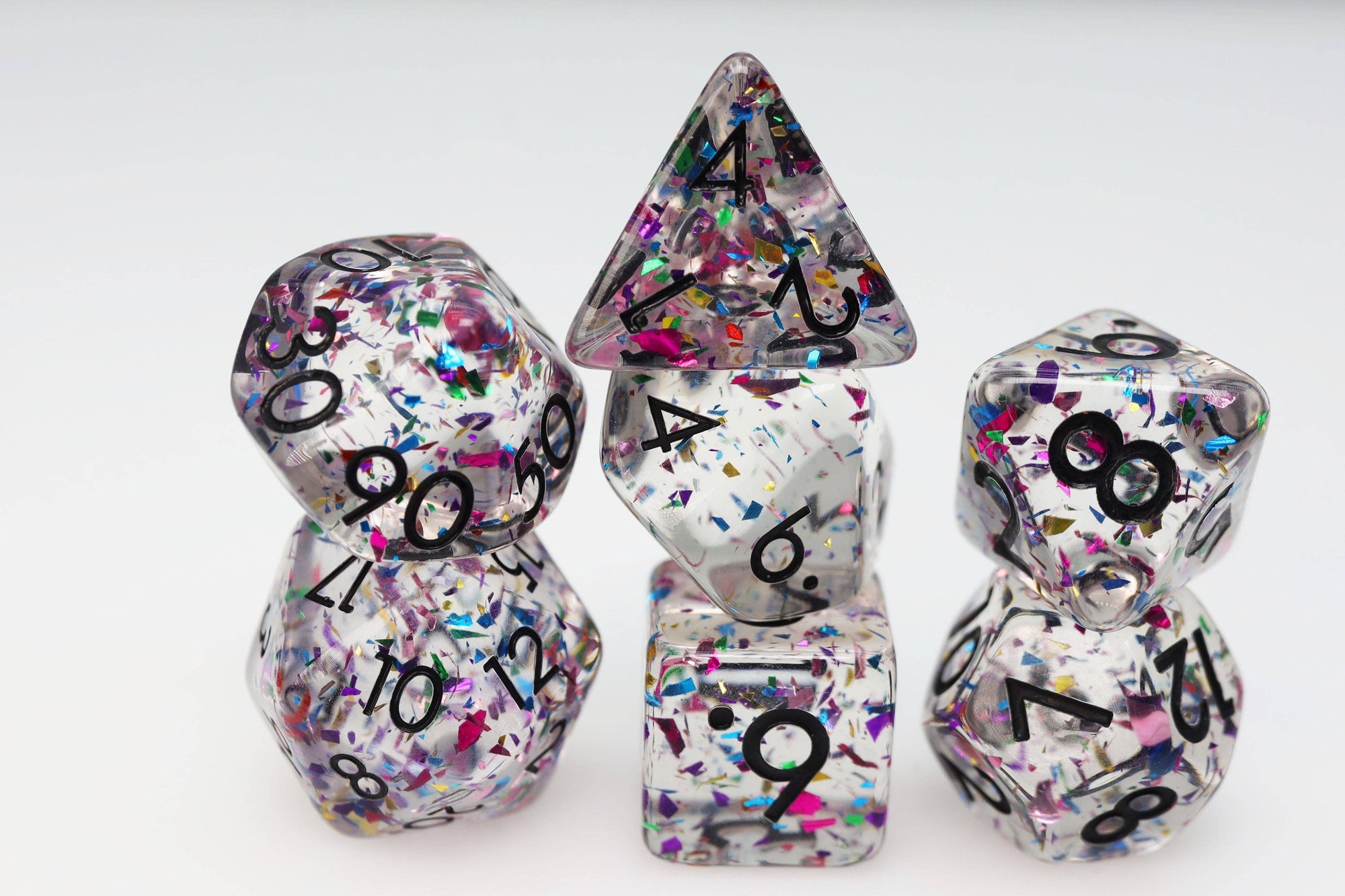 Mylar Glitter Dice Set
