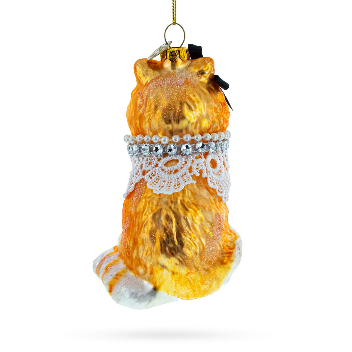 Chic Cat with Pendant - Glass Ornament