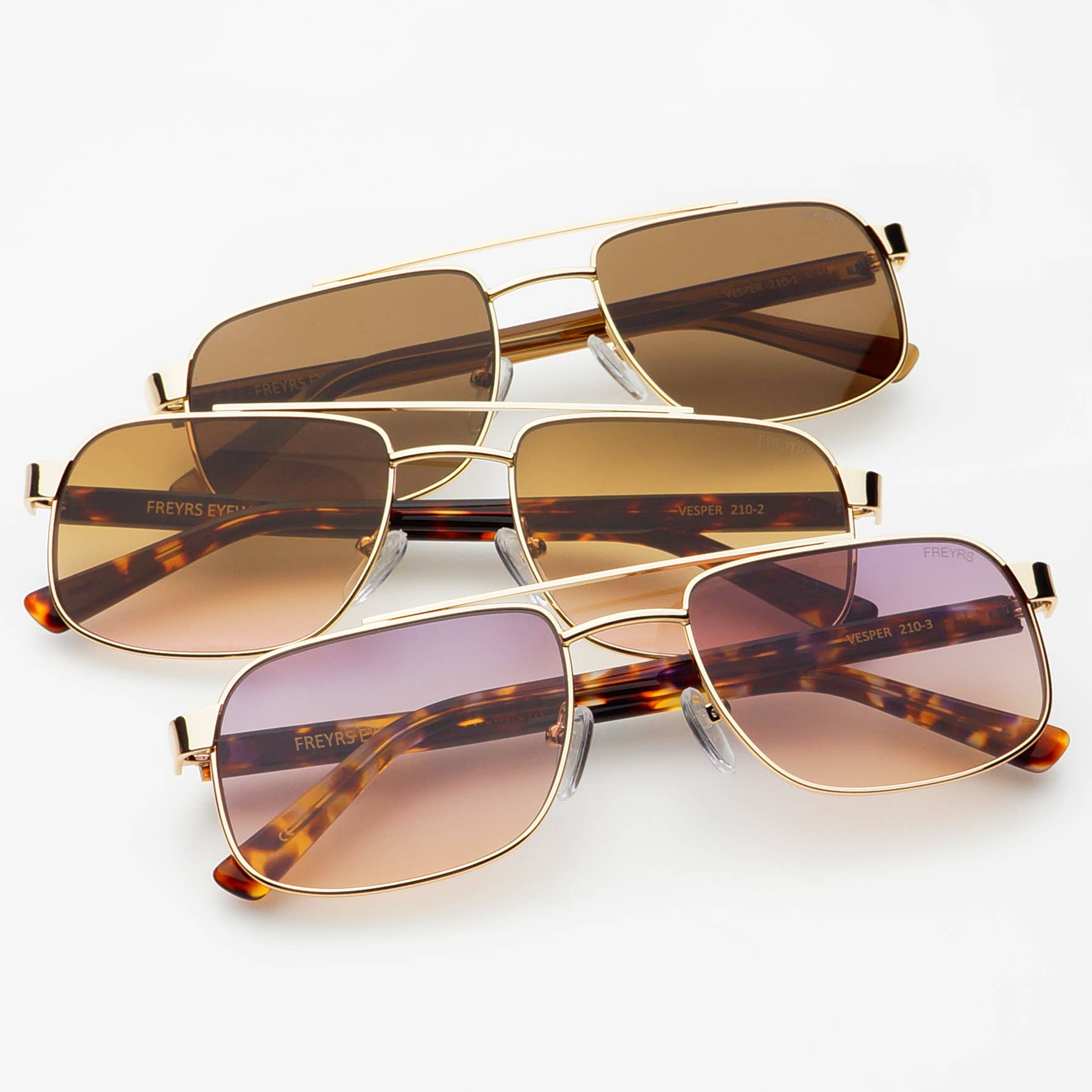 FREYRS - Vesper Sunglasses - Gold/Brown Pink