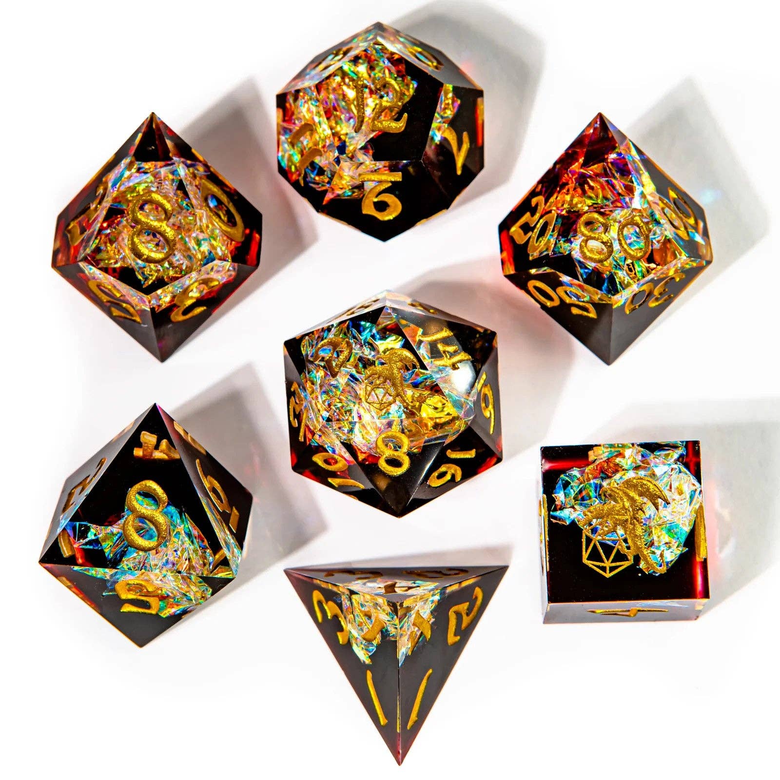 Sharp Edge Resin Dice Set - Blood Crystal