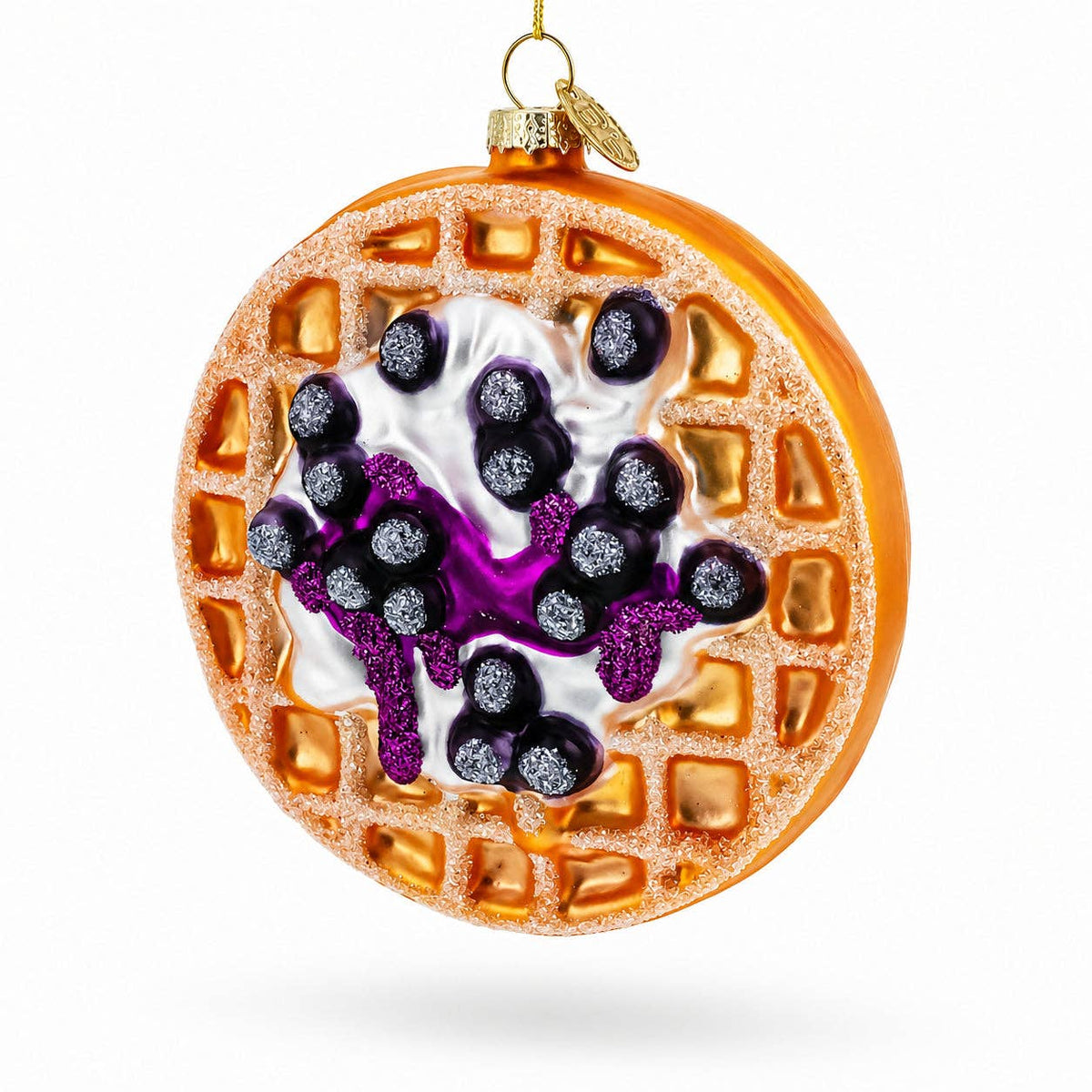 Blueberry Waffle - Glass Ornament
