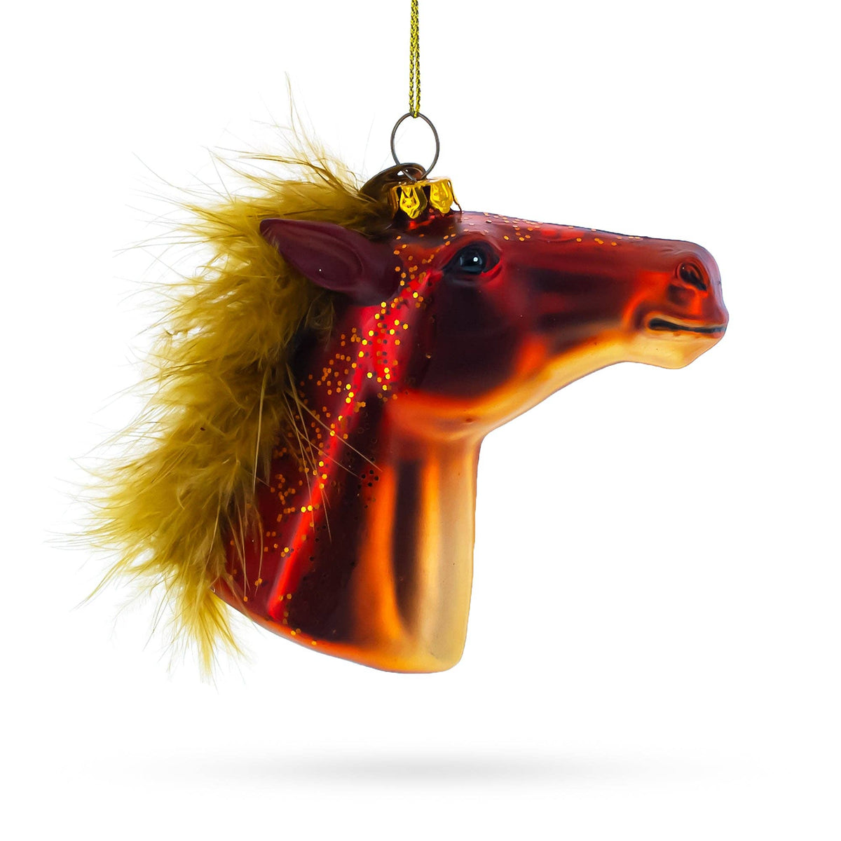Graceful Horse Head - Glass Ornament