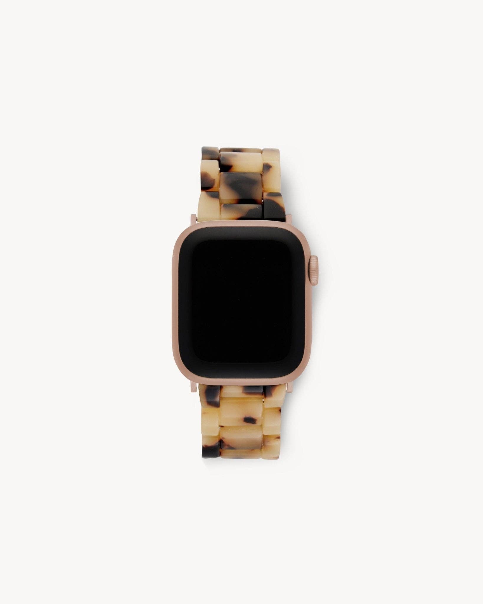 MACHETE - Apple Watch Band in Blonde Tortoise: Universal Fit / Black Hardware