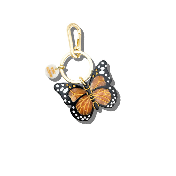 Solar Eclipse - Bag Charm + Keychain - Monarch Butterfly - Orange