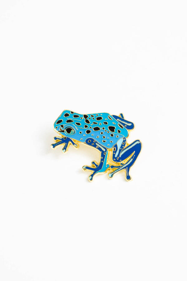 Cobalt Poison Dart Frog Pin