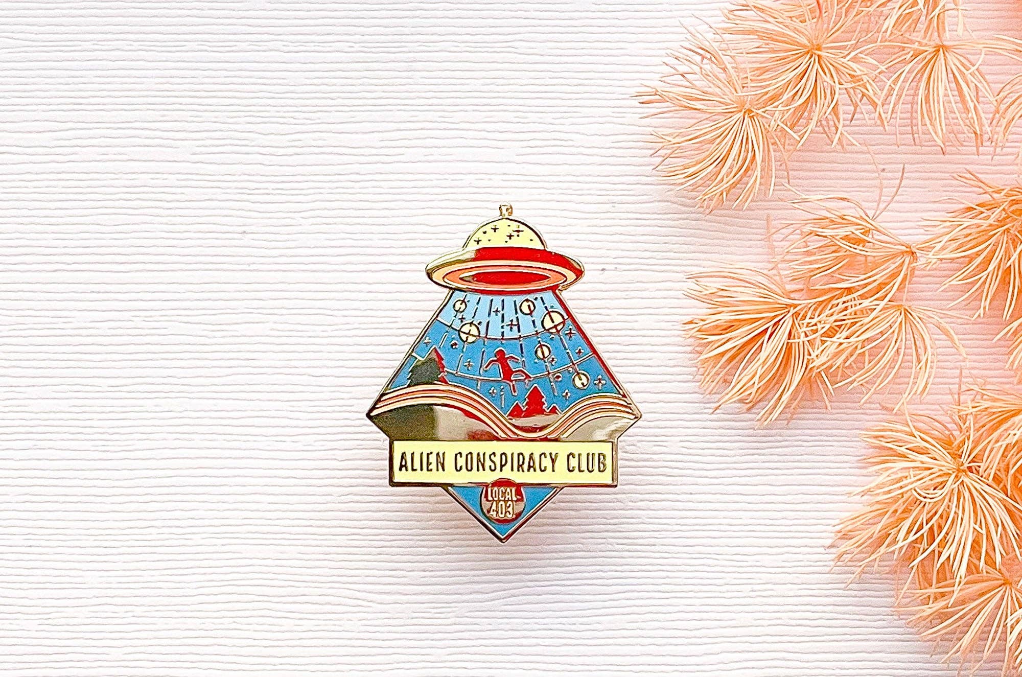 Alien Conspiracy Club Enamel Pin - Space Camp