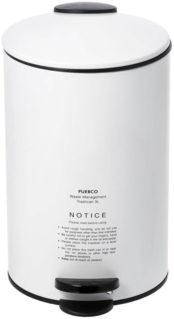 Puebco - TRASH CAN - WHITE